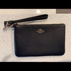 Coach Small Wristlet, Black